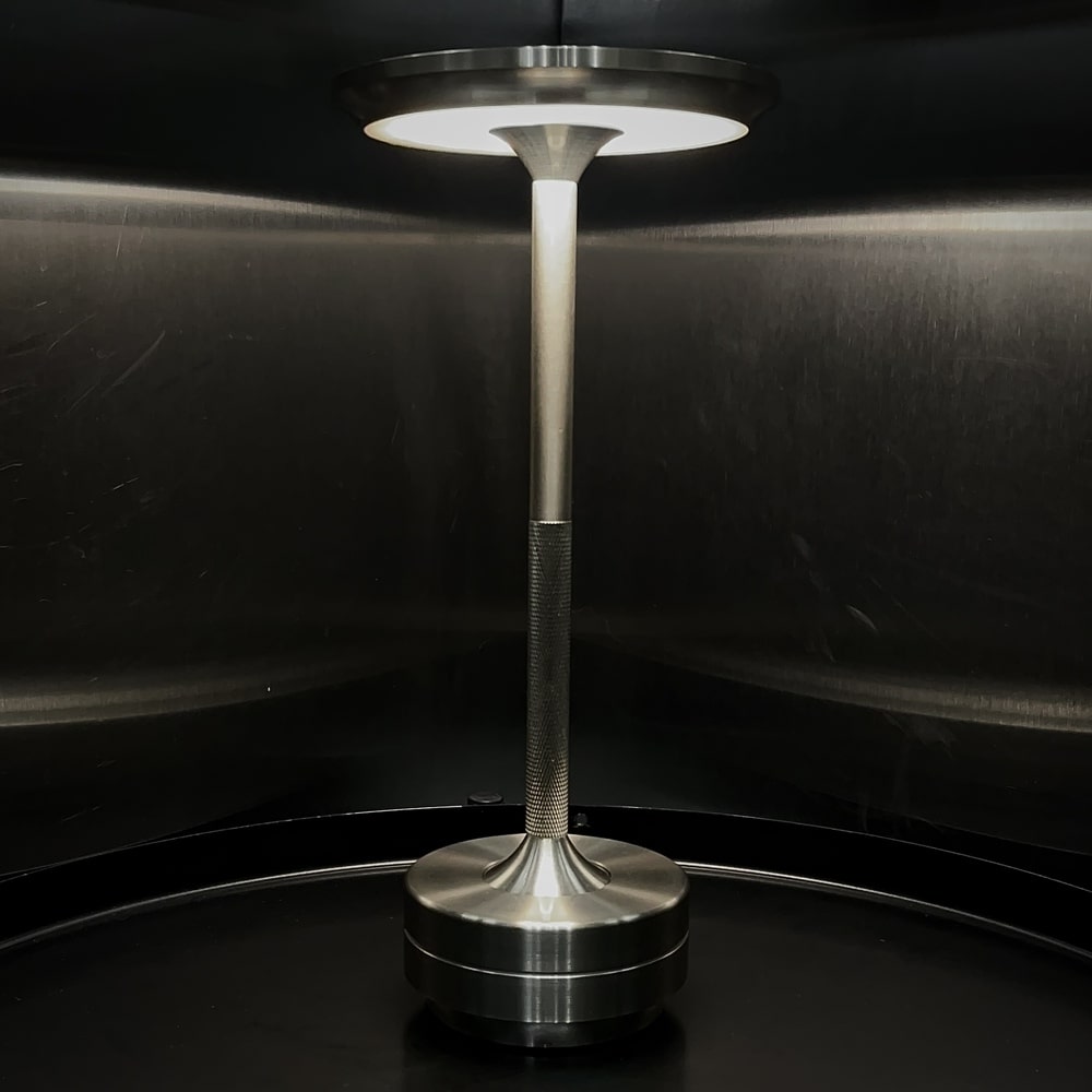 Aluminium Cordless Table Lamp | Slim Metallic Rechargeable Lamp