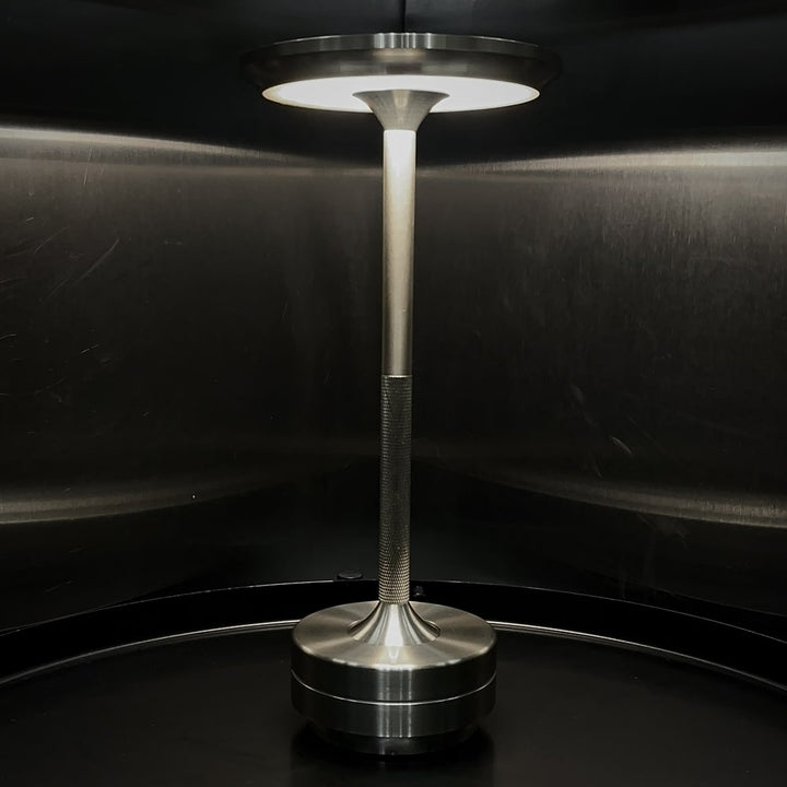 Aluminium Cordless Table Lamp | Slim Metallic Rechargeable Lamp