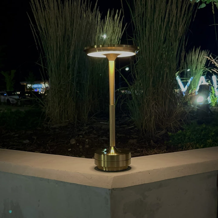 Aluminium Cordless Table Lamp | Slim Metallic Rechargeable Lamp