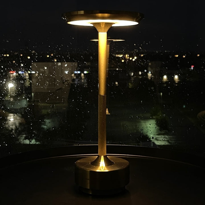 Aluminium Cordless Table Lamp | Slim Metallic Rechargeable Lamp