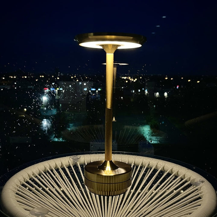 Aluminium Cordless Table Lamp | Slim Metallic Rechargeable Lamp