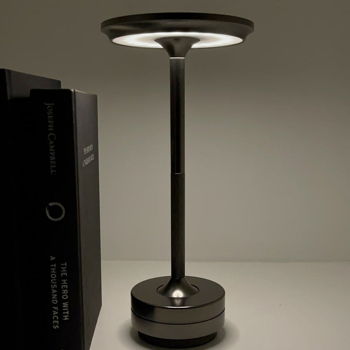 Aluminium Cordless Table Lamp | Slim Metallic Rechargeable Lamp