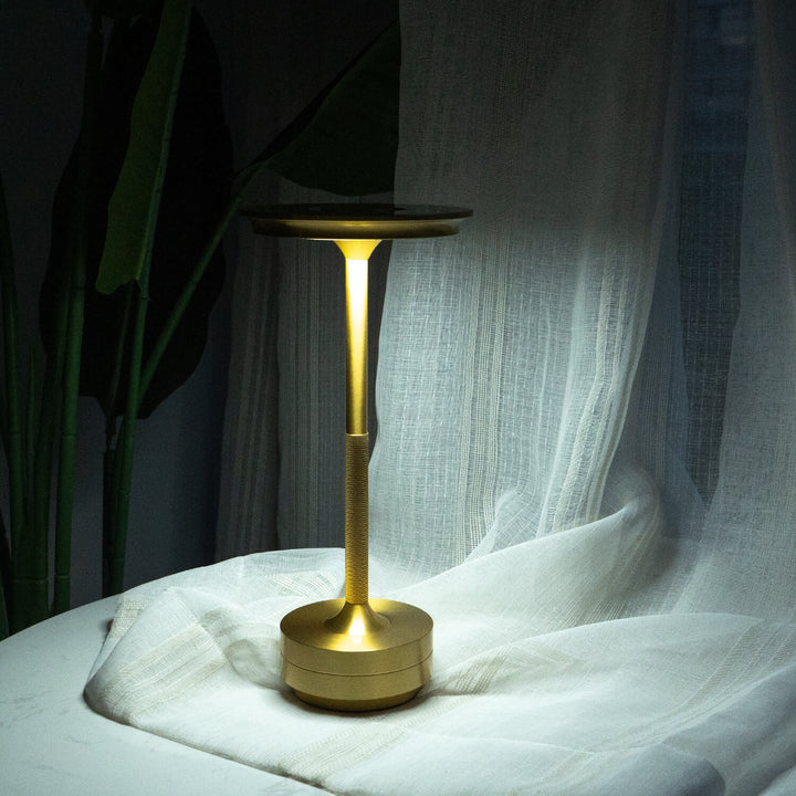 Aluminium Cordless Table Lamp | Slim Metallic Rechargeable Lamp