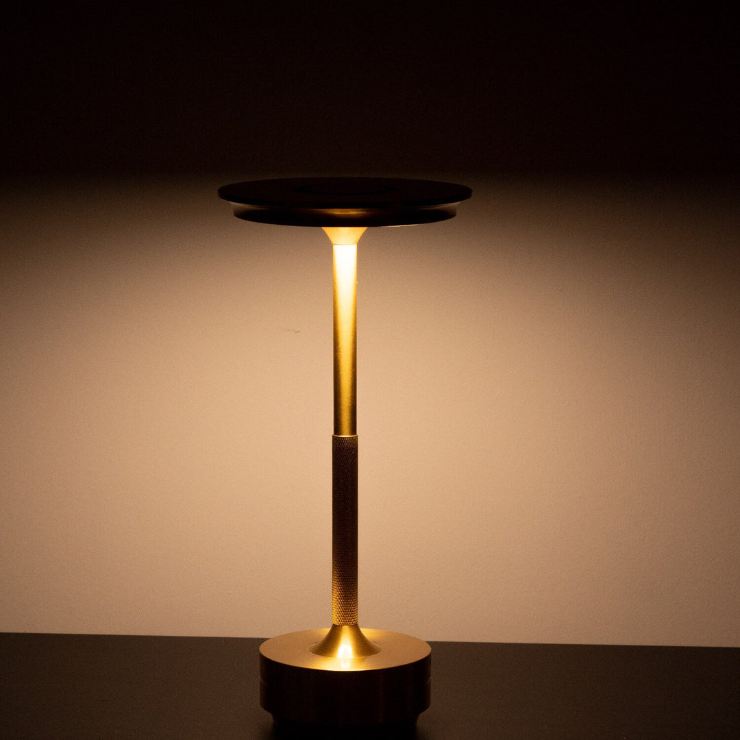 Aluminium Cordless Table Lamp | Slim Metallic Rechargeable Lamp