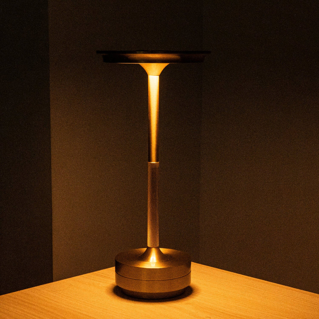 Aluminium Cordless Table Lamp | Slim Metallic Rechargeable Lamp