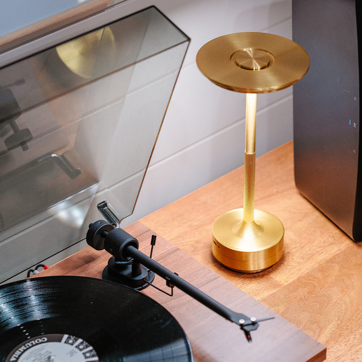 Aluminium Cordless Table Lamp | Slim Metallic Rechargeable Lamp