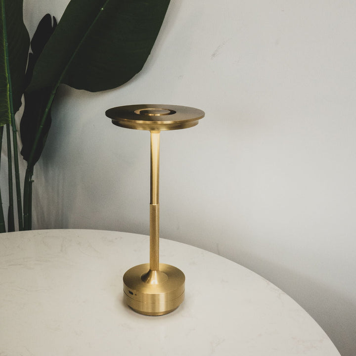 Aluminium Cordless Table Lamp | Slim Metallic Rechargeable Lamp