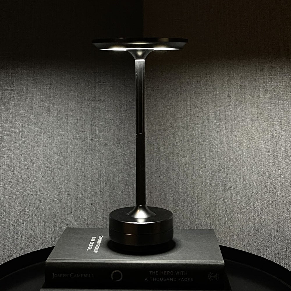 Aluminium Cordless Table Lamp | Slim Metallic Rechargeable Lamp