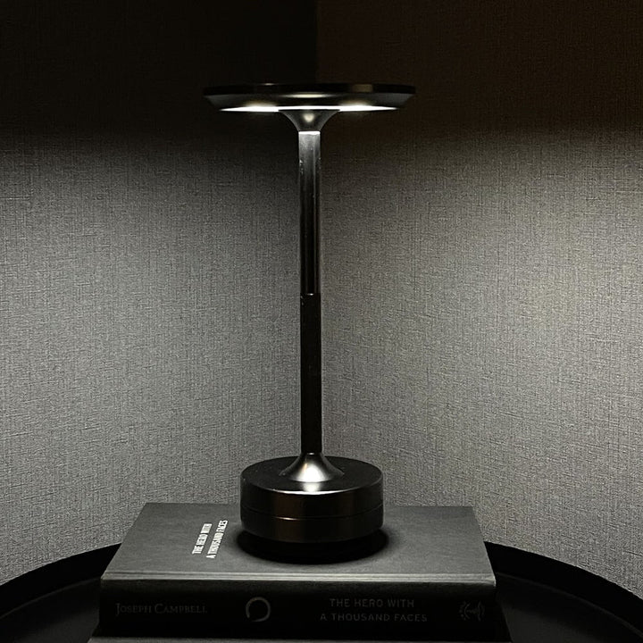 Aluminium Cordless Table Lamp | Slim Metallic Rechargeable Lamp