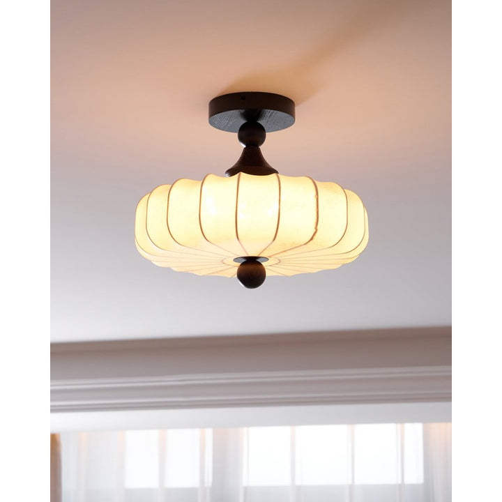 Anela Semi-Flush Mount Ceiling Light - Scalloped Edge