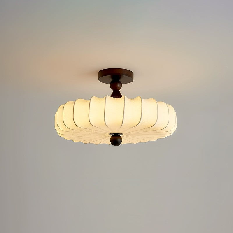 Anela Semi-Flush Mount Ceiling Light - Scalloped Edge