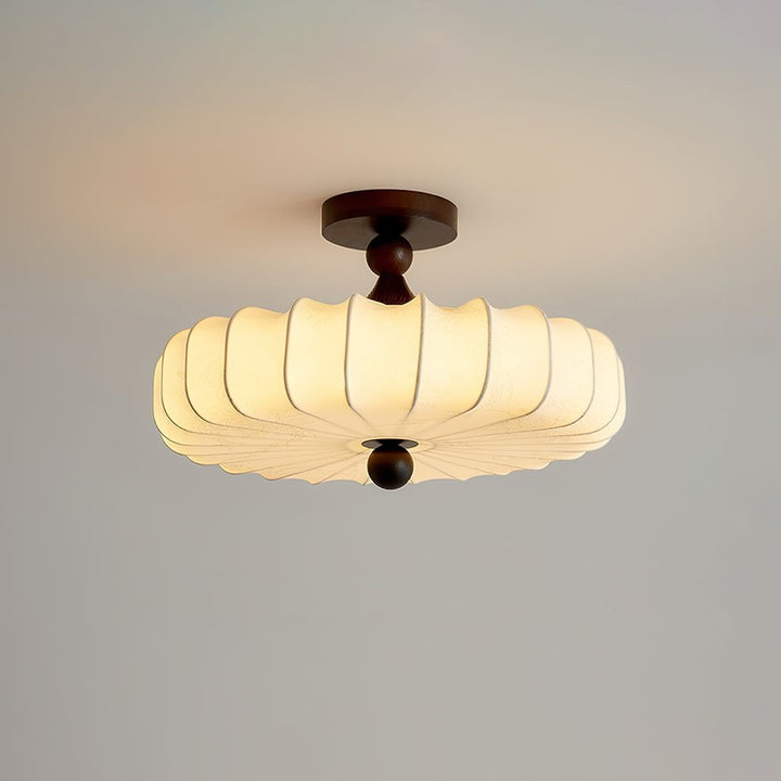 Anela Semi-Flush Mount Ceiling Light - Scalloped Edge