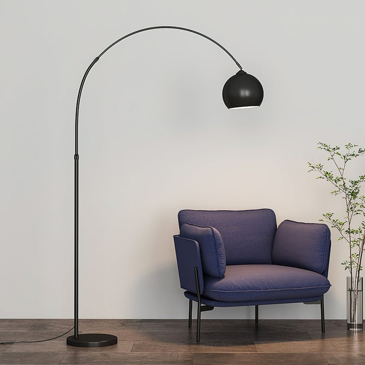 Arc Floor Lamp - Curved with Dome Shade