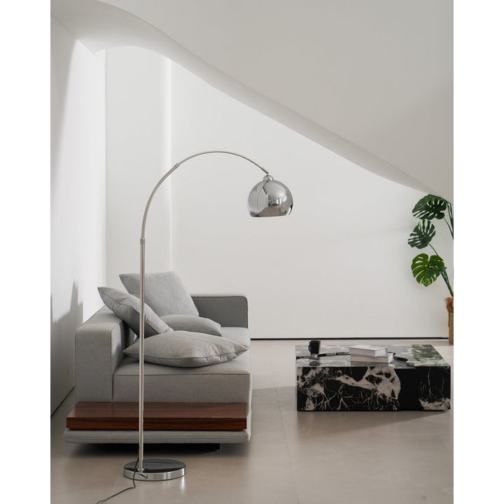 Arc Floor Lamp - Curved with Dome Shade