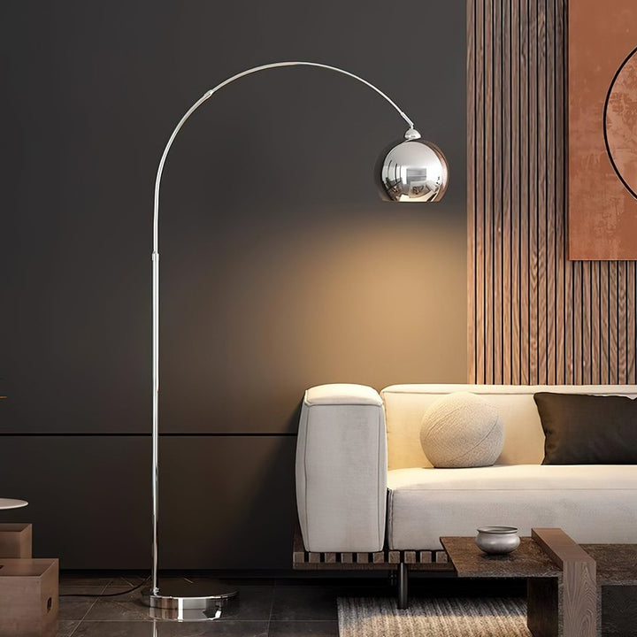 Arc Floor Lamp - Curved with Dome Shade