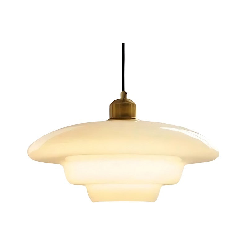 Arielle | Art Deco Brass Glass Pendant Ceiling Light