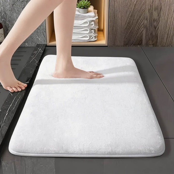 Bath Mat - Coral Velvet Top with Non-Slip Backing