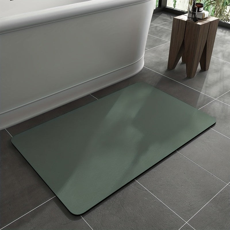 Bath Mat - Rigid Hard-Slab - Grey, Dark Grey, Green