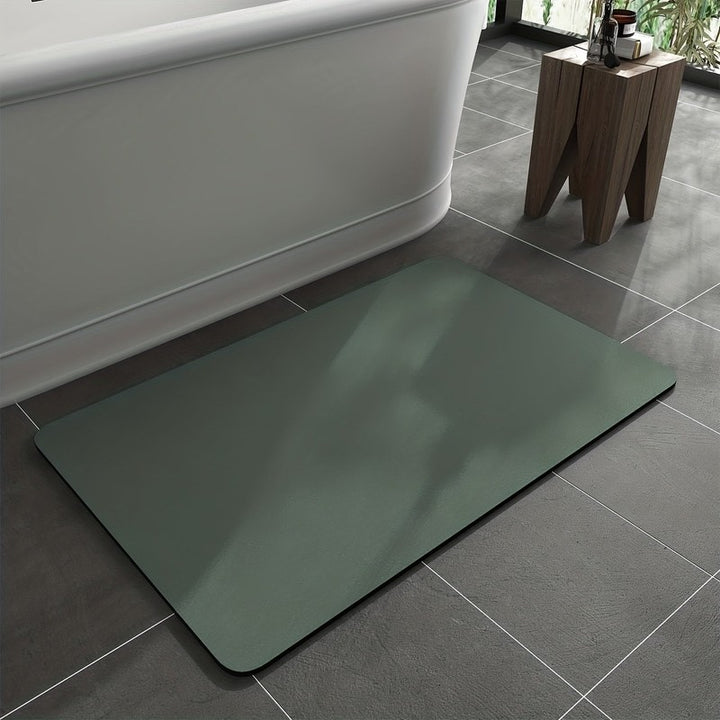 Bath Mat - Rigid Hard-Slab - Grey, Dark Grey, Green