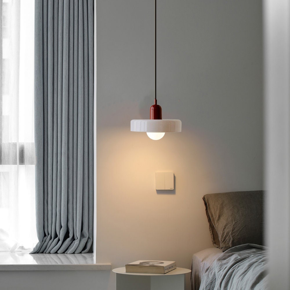 Bauhaus Ring Shade Pendant Light | Colourful Glass Kitchen Pendant