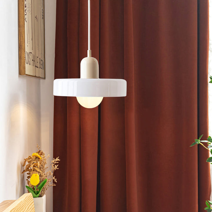 Bauhaus Ring Shade Pendant Light | Colourful Glass Kitchen Pendant