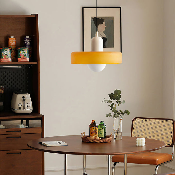 Bauhaus Ring Shade Pendant Light | Colourful Glass Kitchen Pendant