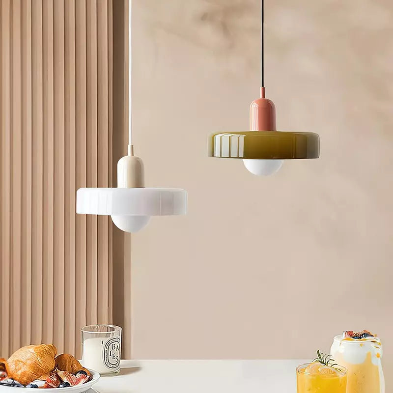 Bauhaus Ring Shade Pendant Light | Colourful Glass Kitchen Pendant