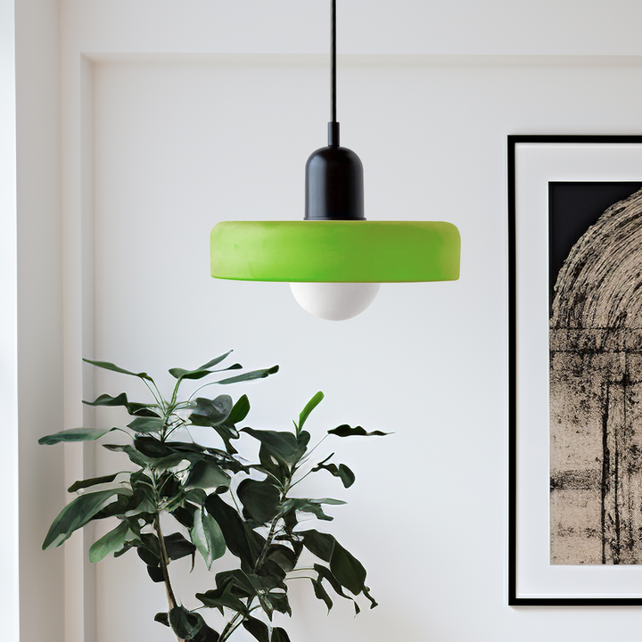 Bauhaus Ring Shade Pendant Light | Colourful Glass Kitchen Pendant