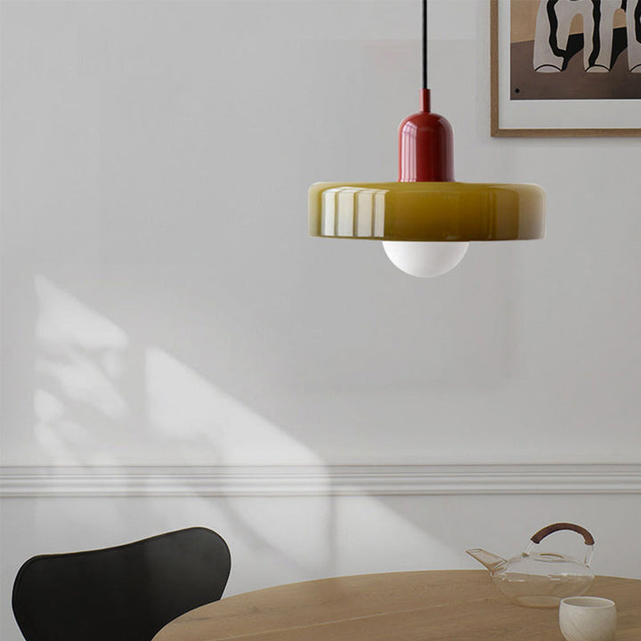 Bauhaus Ring Shade Pendant Light | Colourful Glass Kitchen Pendant