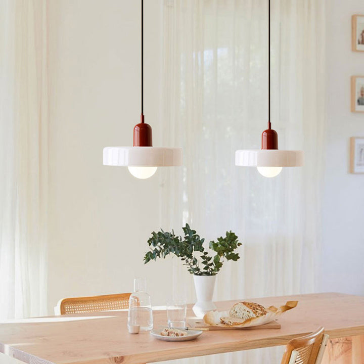 Bauhaus Ring Shade Pendant Light | Colourful Glass Kitchen Pendant