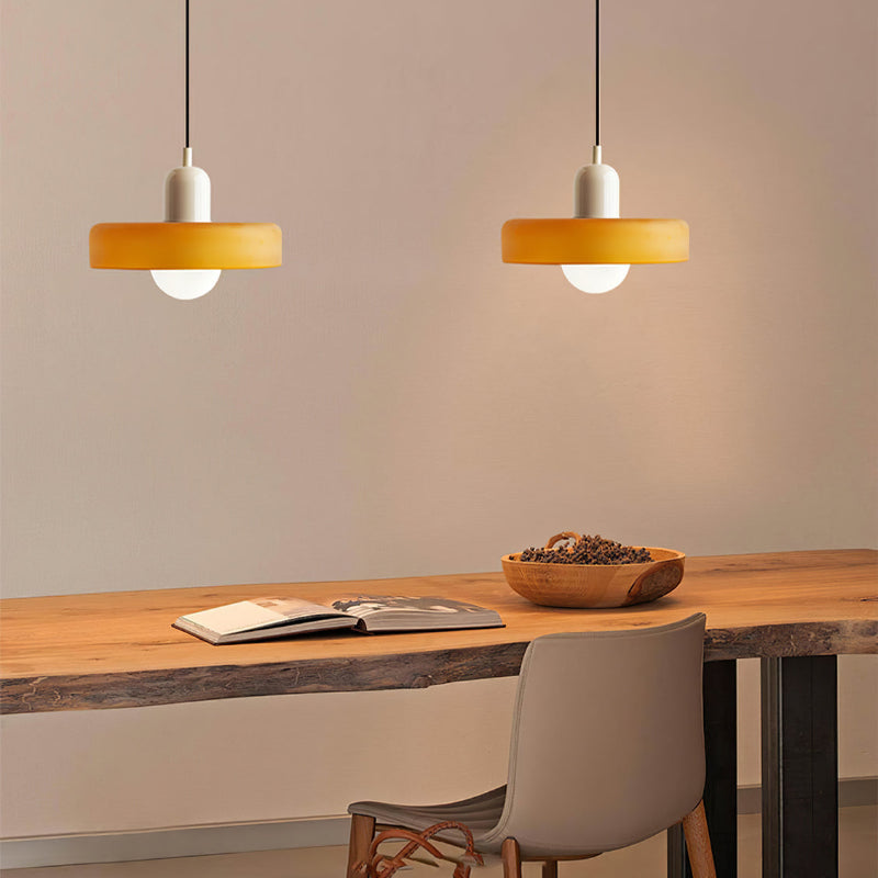Bauhaus Ring Shade Pendant Light | Colourful Glass Kitchen Pendant