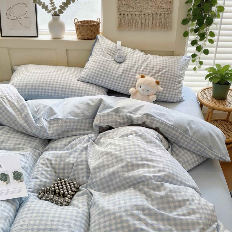 Bedding Set - Double-Sided Gingham
