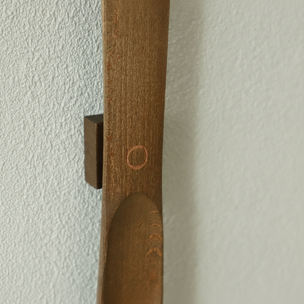 Beech Wood Long Shoehorn | Elegant Magnetic Wall-Mounted Shoehorn