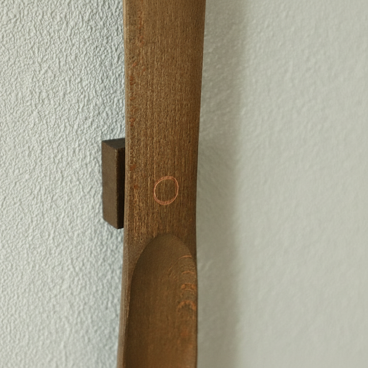 Beech Wood Long Shoehorn | Elegant Magnetic Wall-Mounted Shoehorn