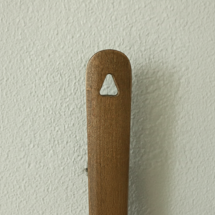 Beech Wood Long Shoehorn | Elegant Magnetic Wall-Mounted Shoehorn
