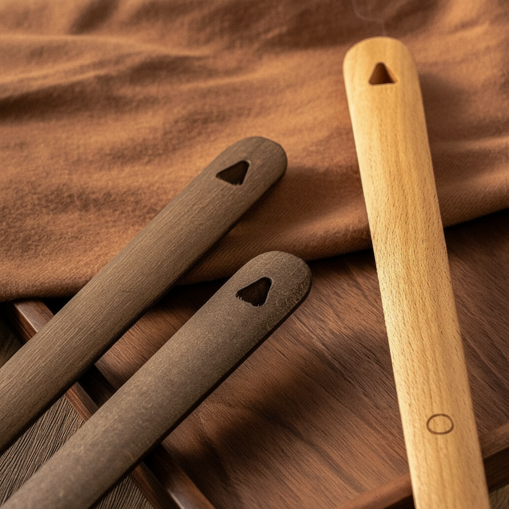 Beech Wood Long Shoehorn | Elegant Magnetic Wall-Mounted Shoehorn
