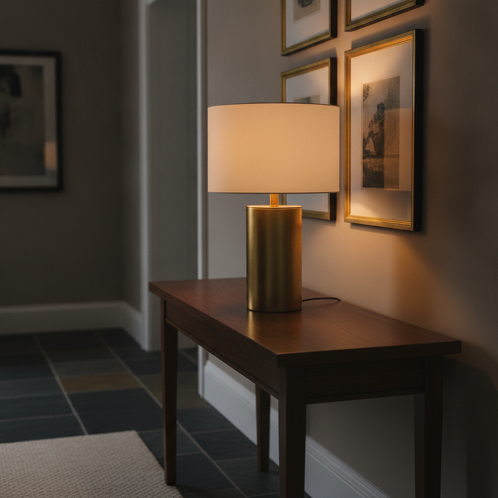 Brindle Brushed Brass Table Lamp