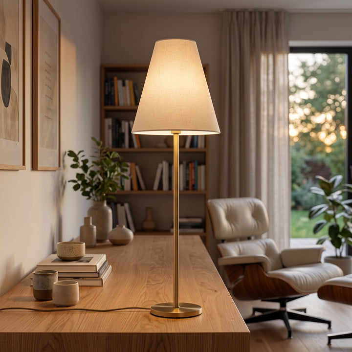 Brindle Brushed Brass Table Lamp