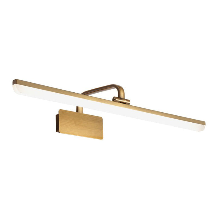 Brushed Brass LED Wall Light | Modern Linear Mirror Light