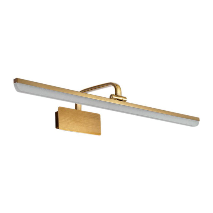Brushed Brass LED Wall Light | Modern Linear Mirror Light