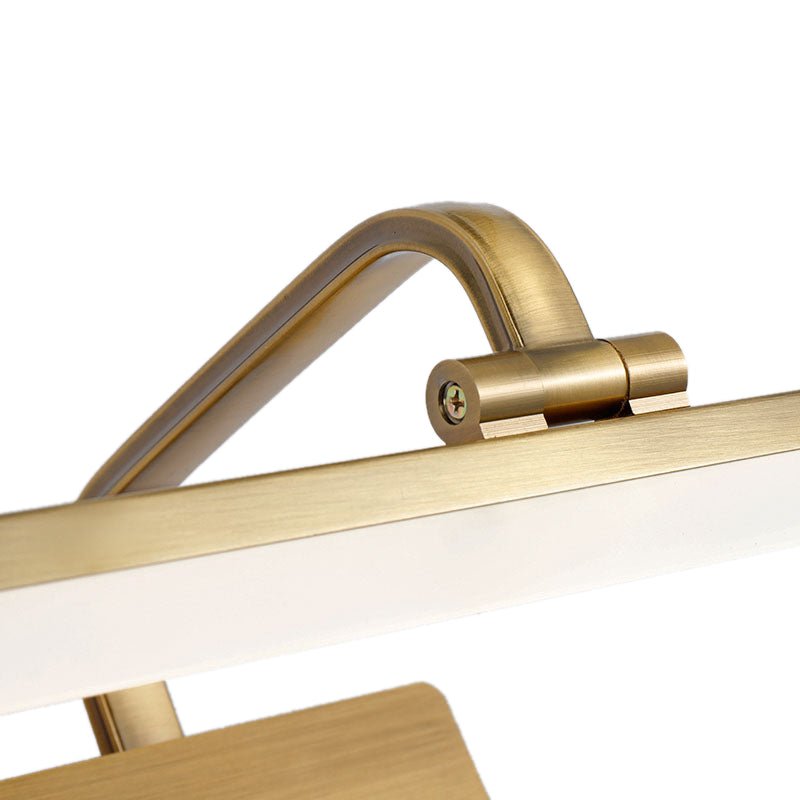 Brushed Brass LED Wall Light | Modern Linear Mirror Light