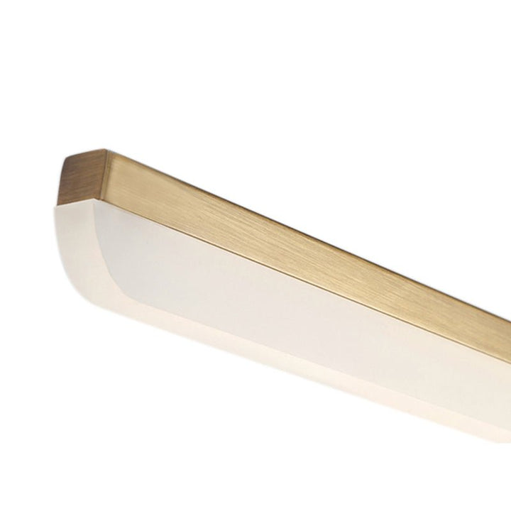 Brushed Brass LED Wall Light | Modern Linear Mirror Light