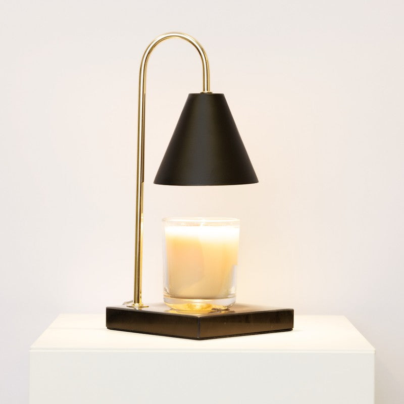 Candle Warmer Lamp - Arch Metal Stem with Conical Shade