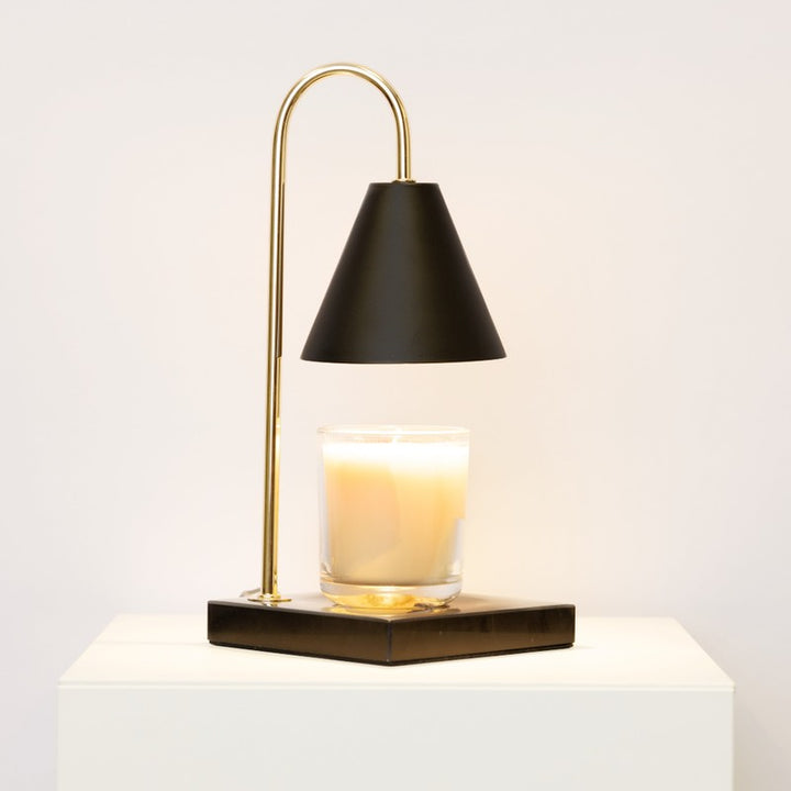Candle Warmer Lamp - Arch Metal Stem with Conical Shade