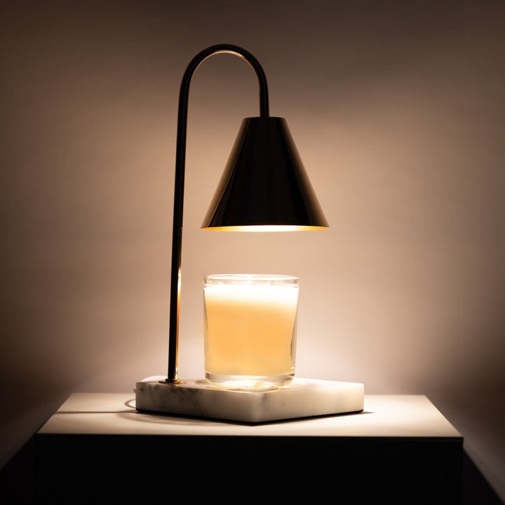 Candle Warmer Lamp - Arch Metal Stem with Conical Shade