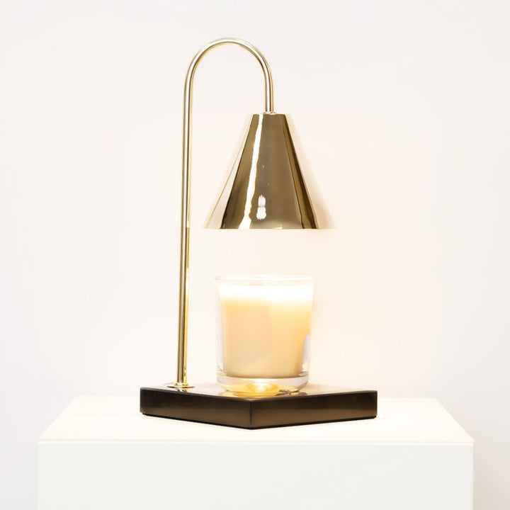 Candle Warmer Lamp - Arch Metal Stem with Conical Shade
