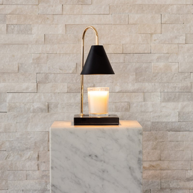 Candle Warmer Lamp - Arch Metal Stem with Conical Shade