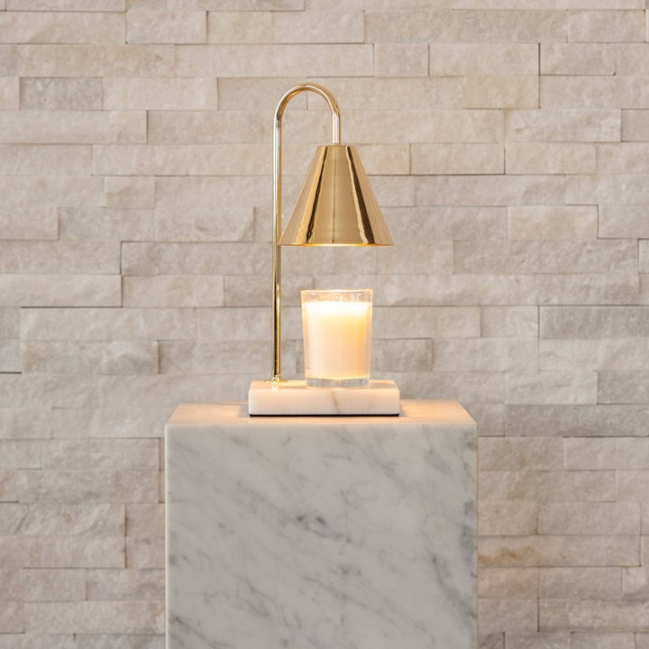 Candle Warmer Lamp - Arch Metal Stem with Conical Shade