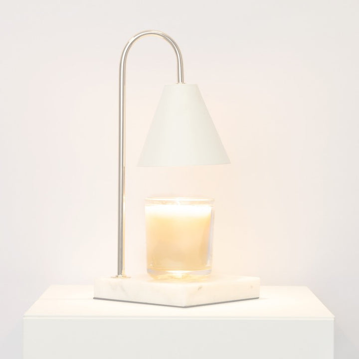 Candle Warmer Lamp - Arch Metal Stem with Conical Shade