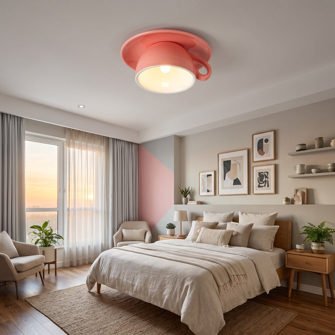 Ceiling Light - Upside-Down Coffee Cup